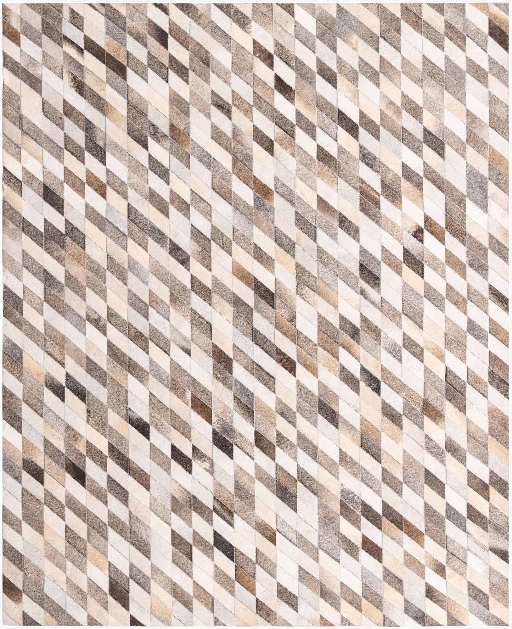 8' x 9' 10 Cowhide Leather Rug