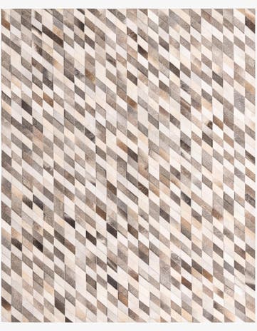 8' x 9' 10 Cowhide Leather Rug