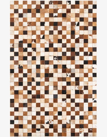 5' x 8' Cowhide Leather Rug
