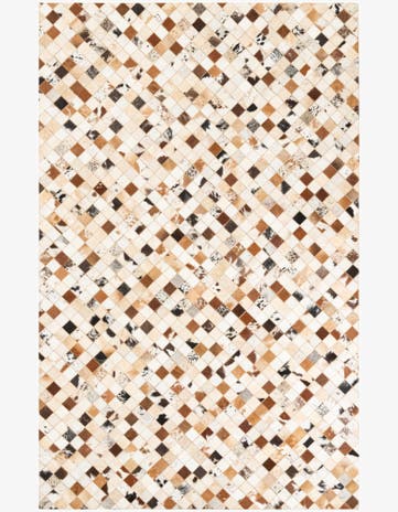 5' x 8' Cowhide Leather Rug