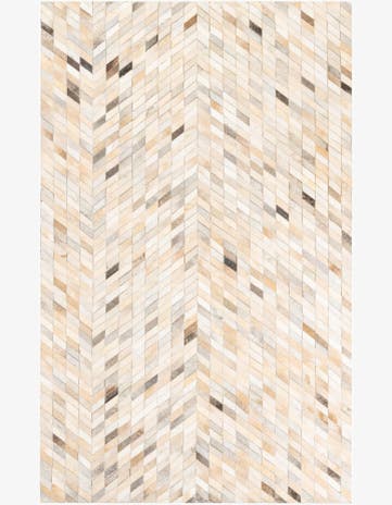 5' x 8' Cowhide Leather Rug