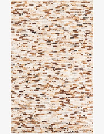 5' x 8' Cowhide Leather Rug