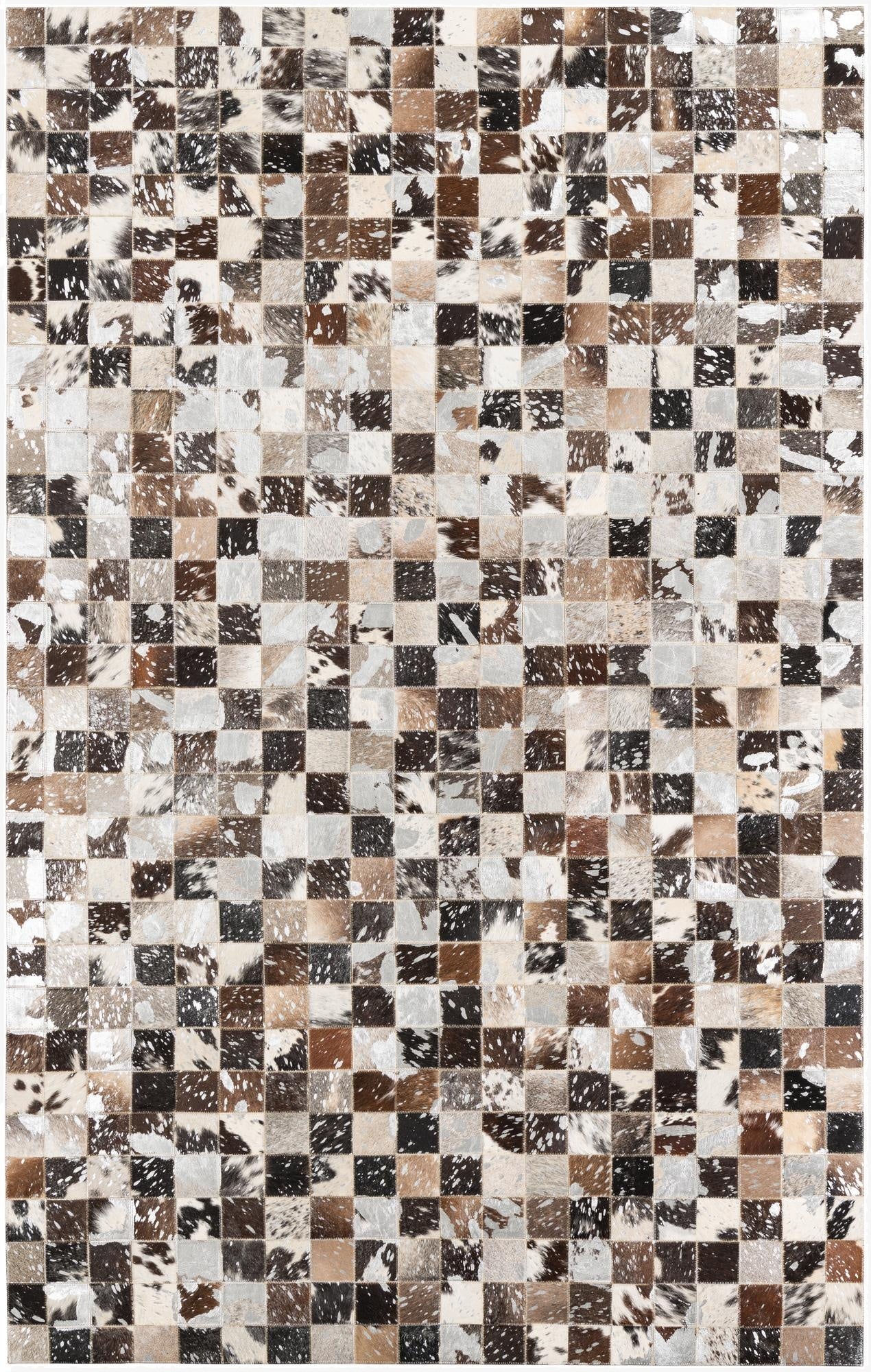 5' x 8' Cowhide Leather Rug