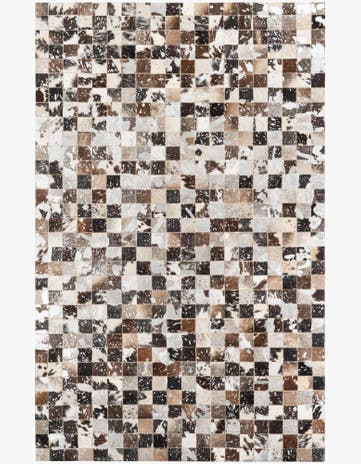 5' x 8' Cowhide Leather Rug