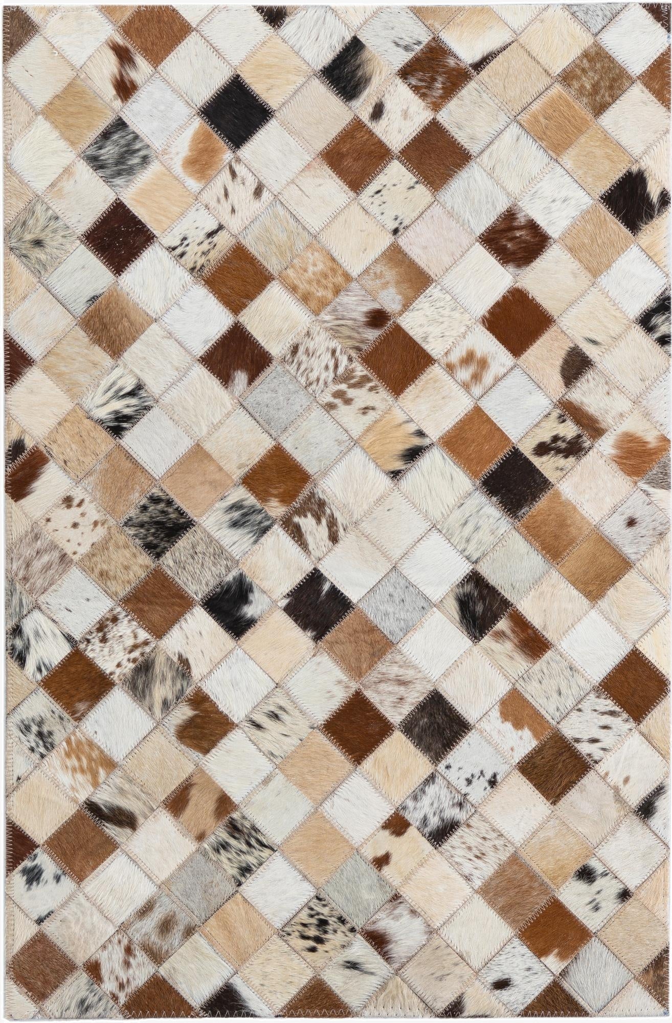 2' x 3' Cowhide Leather Rug