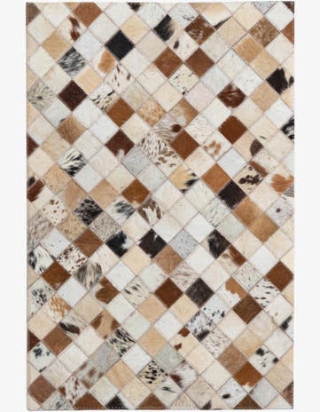 2' x 3' Cowhide Leather Rug