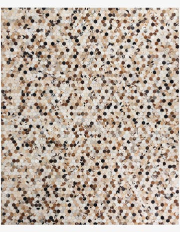 8' x 9' 10 Cowhide Leather Rug