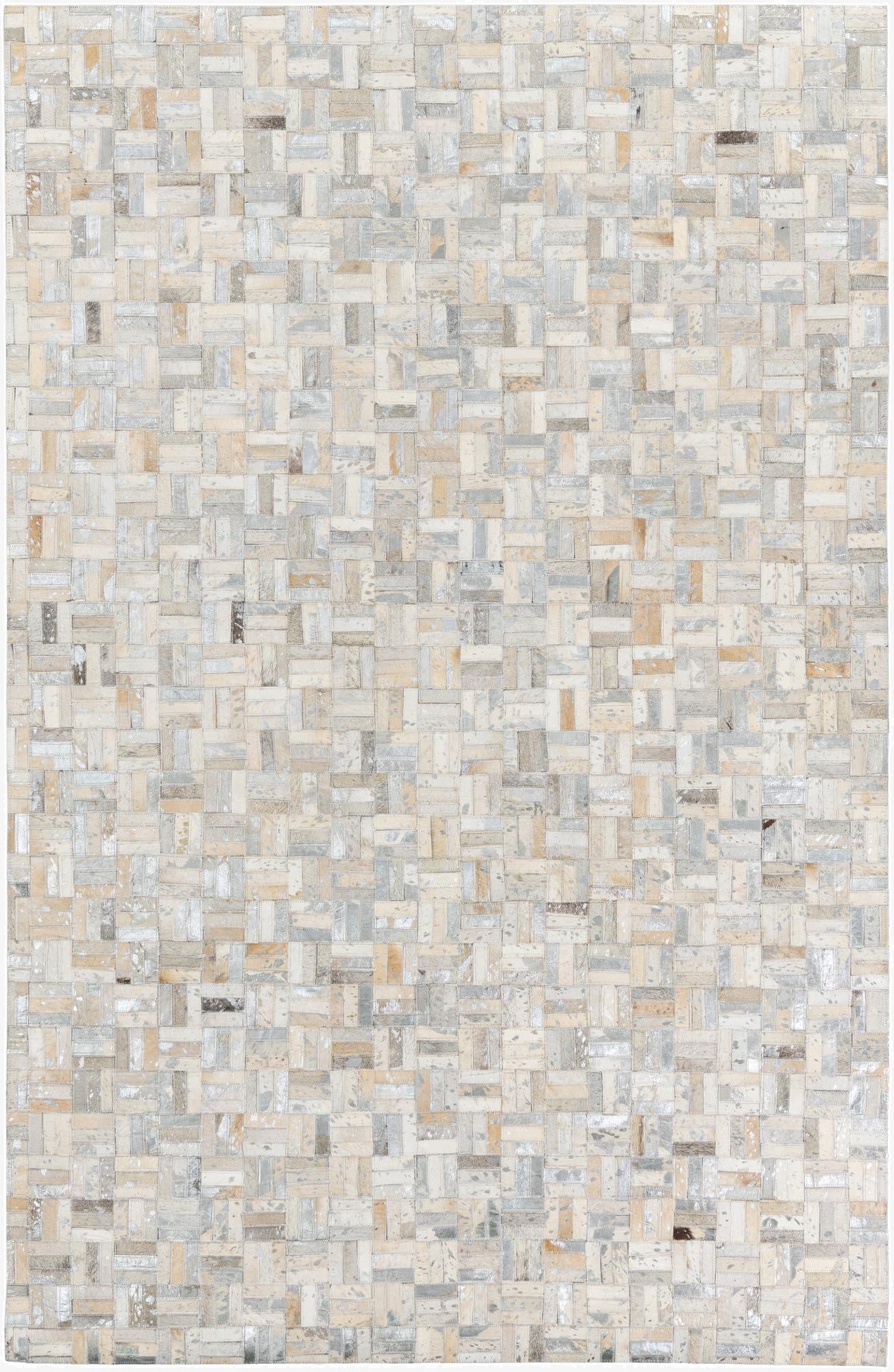 5' 1 x 7' 10 Cowhide Leather Rug