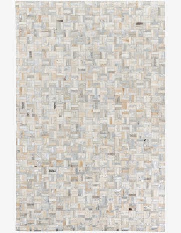 5' 1 x 7' 10 Cowhide Leather Rug