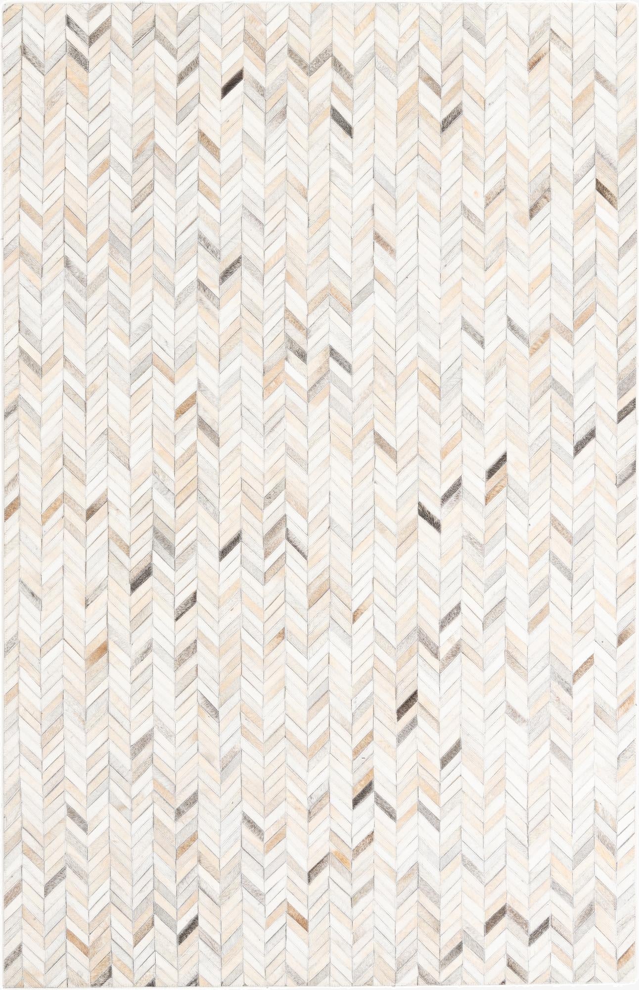 5' x 7' 9 Cowhide Leather Rug