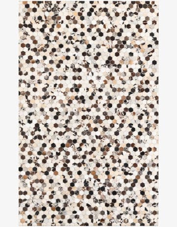 5' 1 x 8' 2 Cowhide Leather Rug