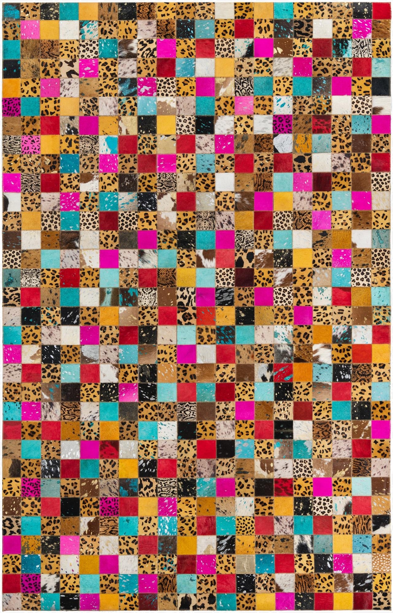 5' x 8' Cowhide Leather Rug