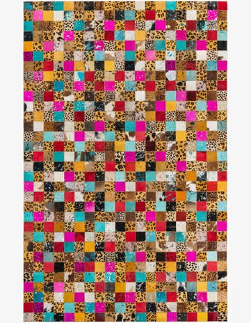 5' x 8' Cowhide Leather Rug