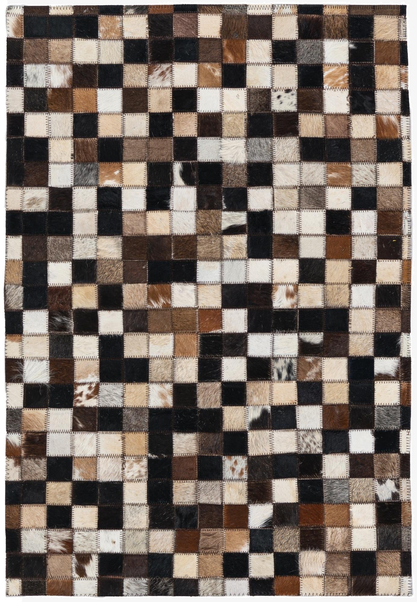 2' 1 x 3' Cowhide Leather Rug