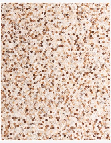 8' 1 x 10' 1 Cowhide Leather Rug