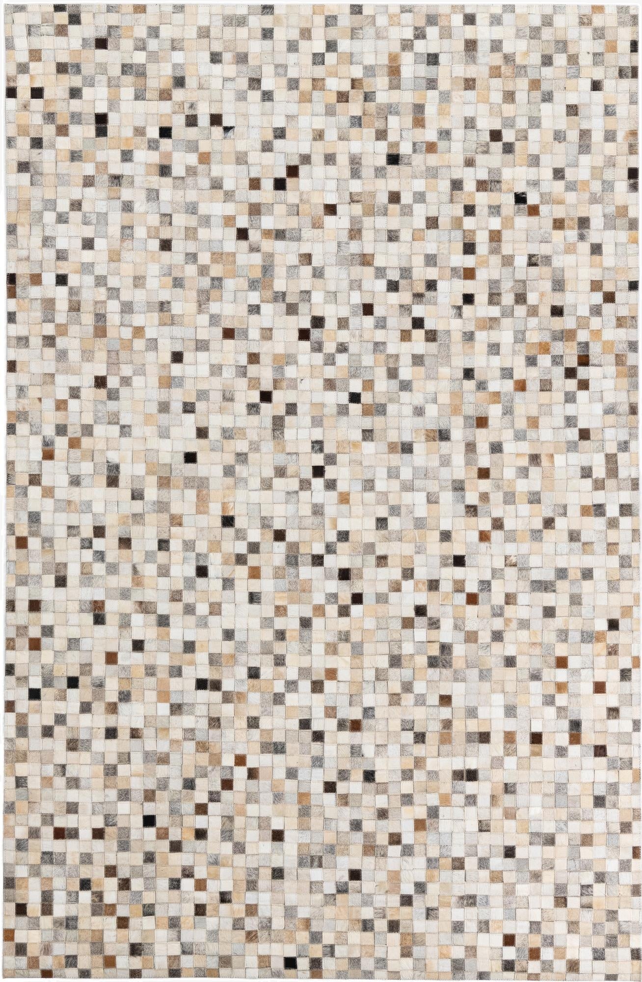 5' 2 x 7' 10 Cowhide Leather Rug