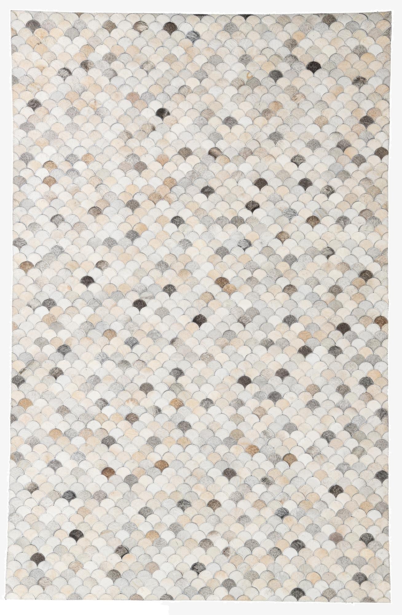 5' 2 x 8' Cowhide Leather Rug