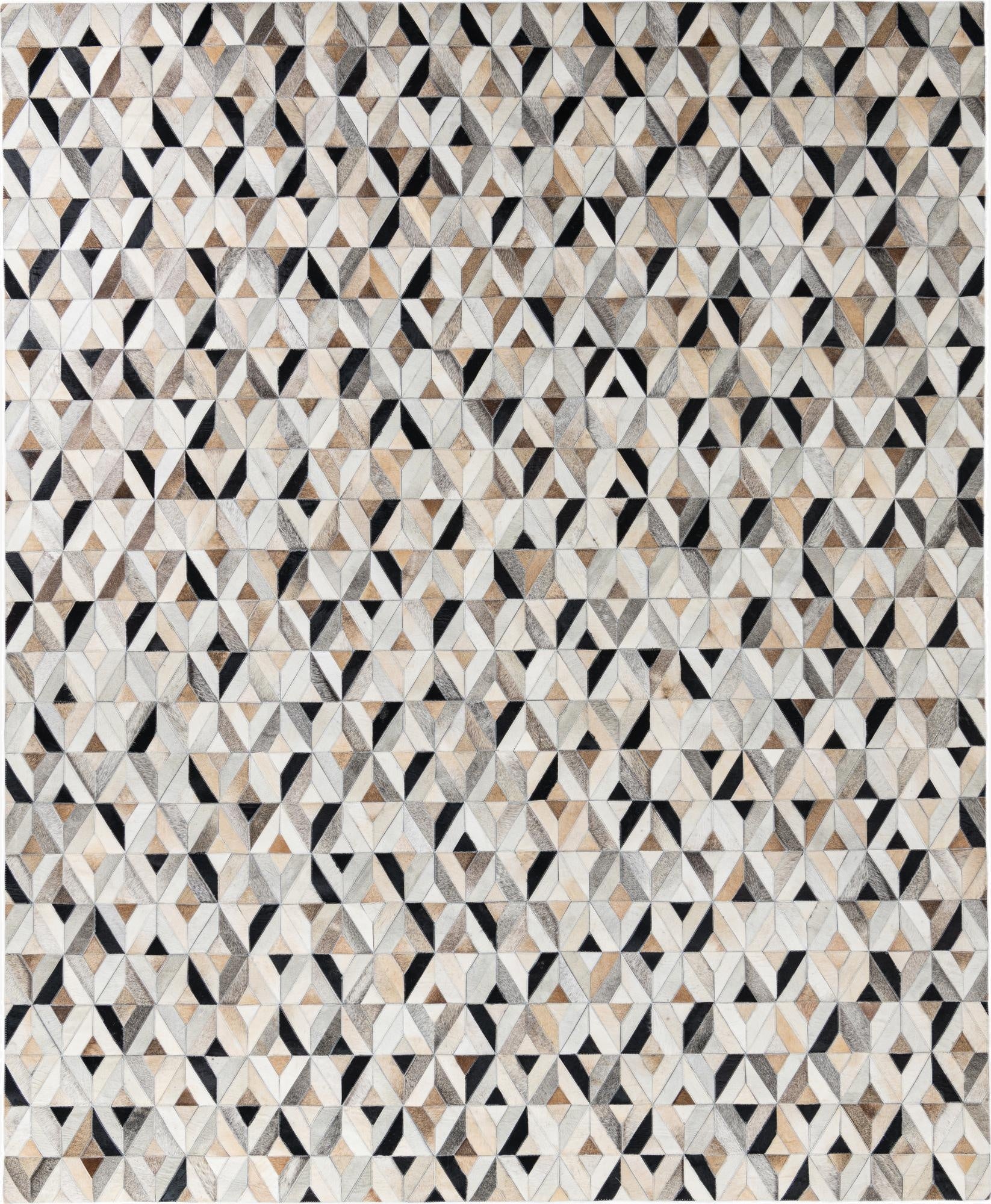 8' x 9' 9 Cowhide Leather Rug