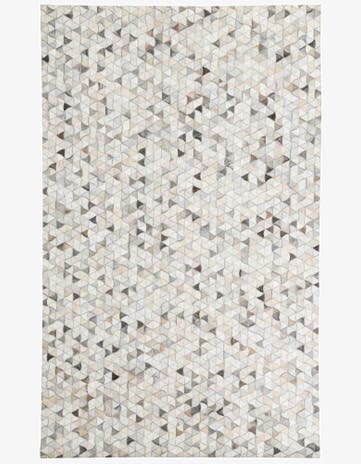 5' x 8' 1 Cowhide Leather Rug