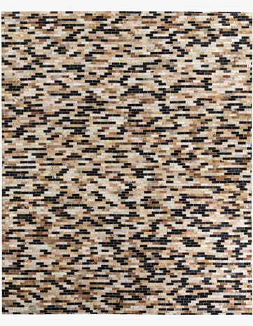 8' 1 x 9' 10 Cowhide Leather Rug