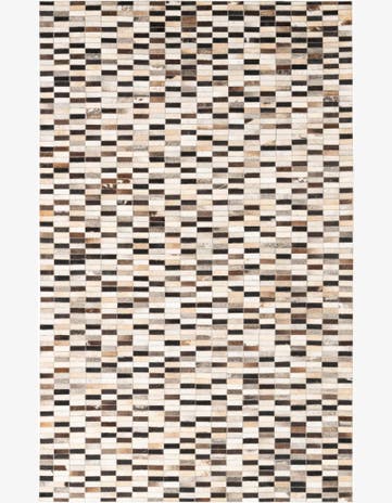 5' x 8' Cowhide Leather Rug