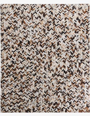 8' 1 x 9' 10 Cowhide Leather Rug