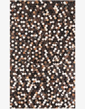 5' x 8' 1 Cowhide Leather Rug