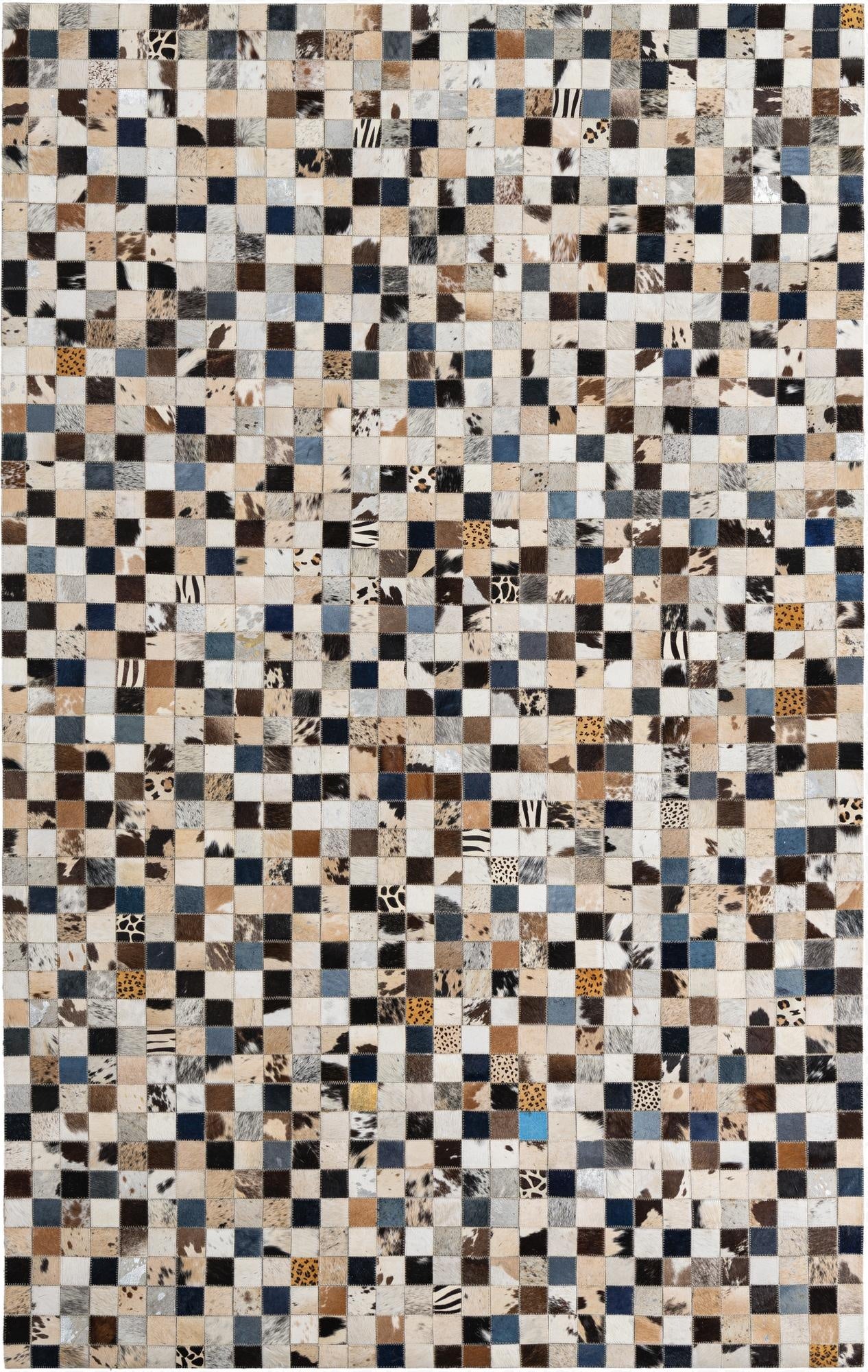 5' x 8' Cowhide Leather Rug