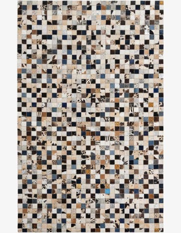 5' x 8' Cowhide Leather Rug