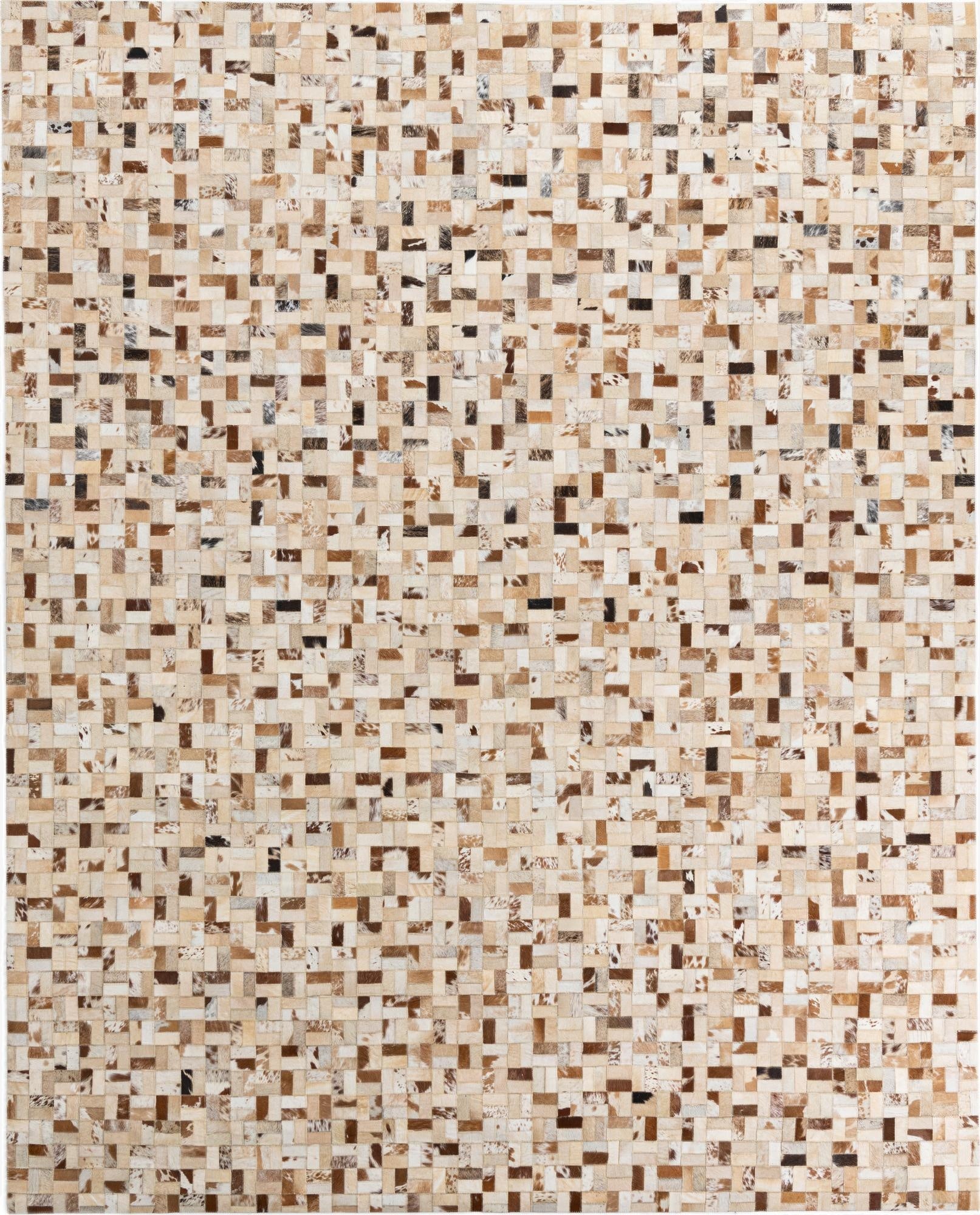 7' 10 x 9' 10 Cowhide Leather Rug