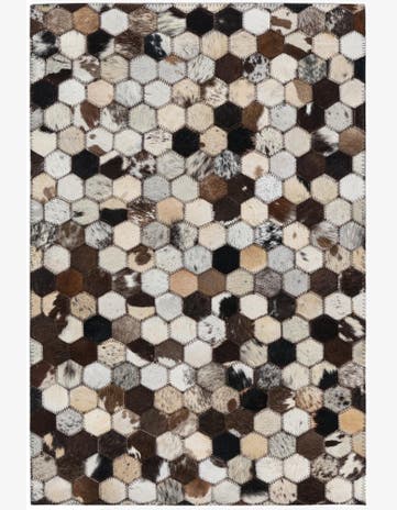 2' x 3' Cowhide Leather Rug