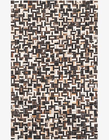 5' x 7' 10 Cowhide Leather Rug