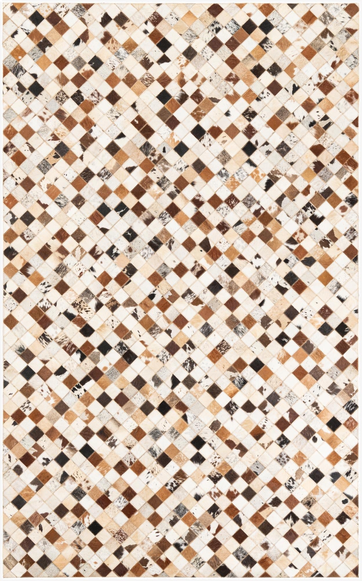 5' x 8' Cowhide Leather Rug