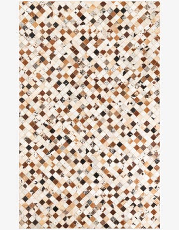 5' x 8' Cowhide Leather Rug