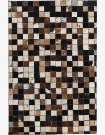 2' x 3' Cowhide Leather Rug