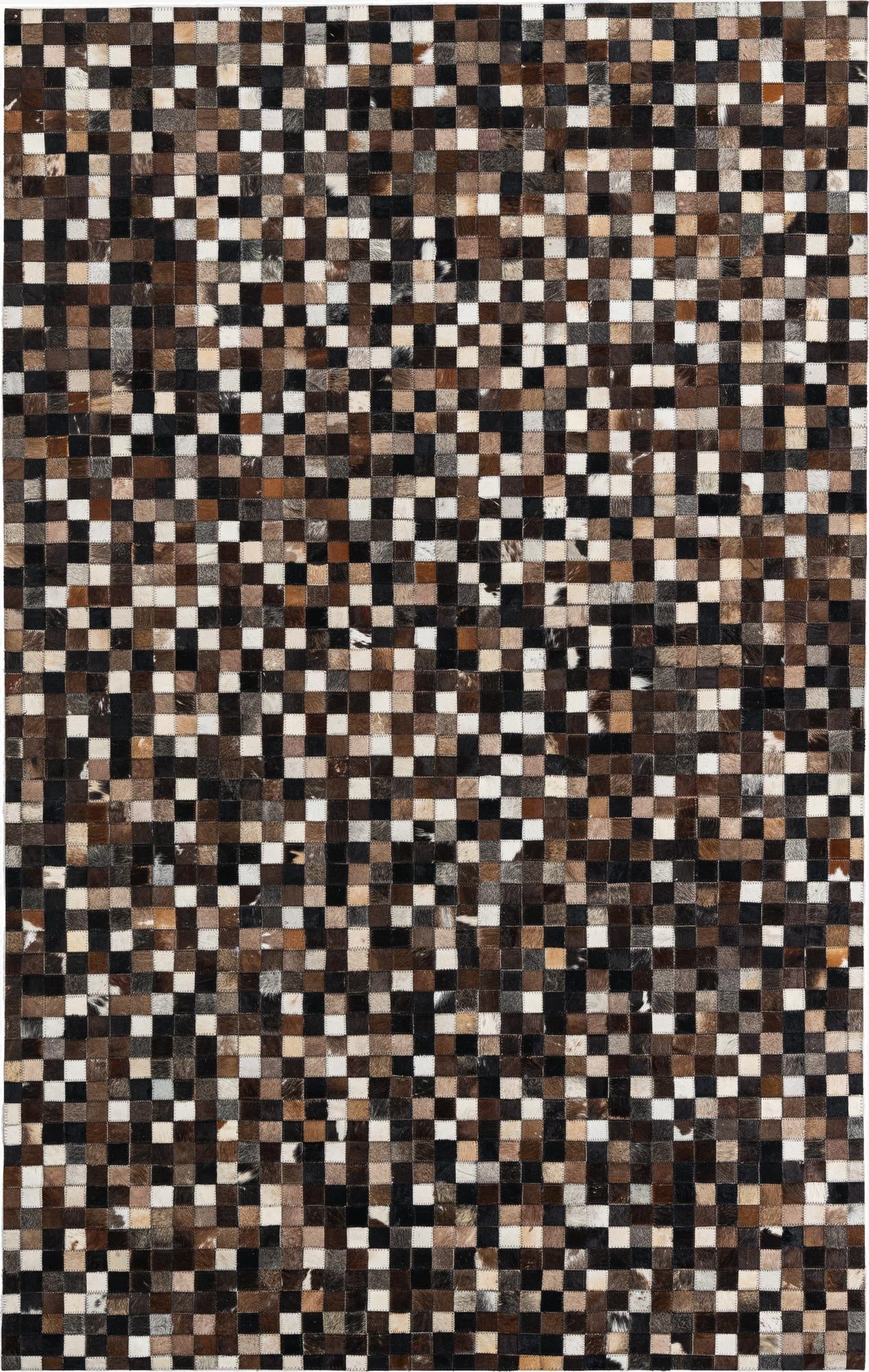 5' x 7' 9 Cowhide Leather Rug