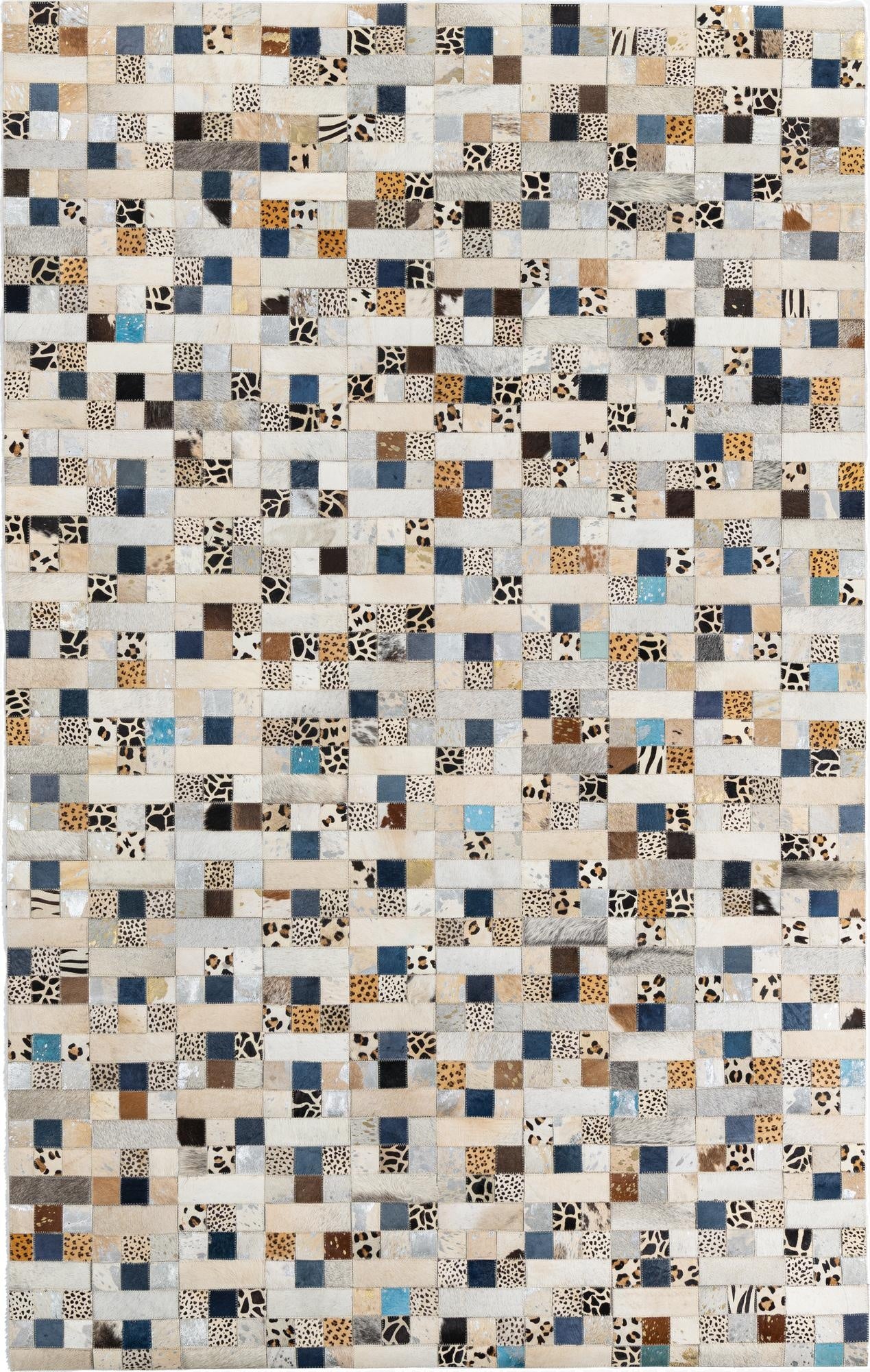 5' x 8' Cowhide Leather Rug