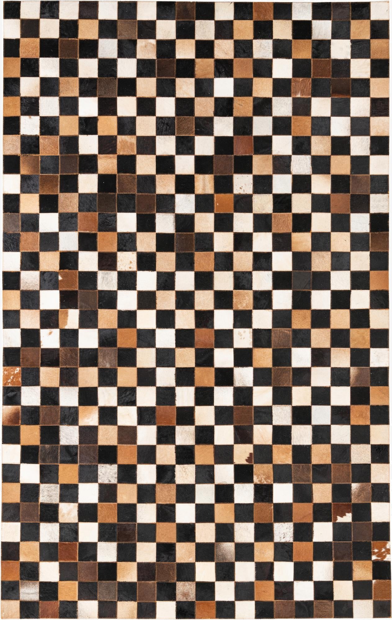 5' x 8' Cowhide Leather Rug