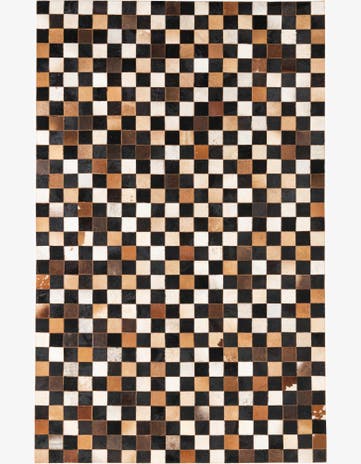 5' x 8' Cowhide Leather Rug