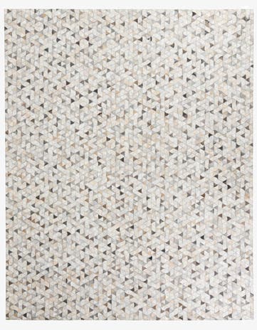 7' 10 x 9' 10 Cowhide Leather Rug