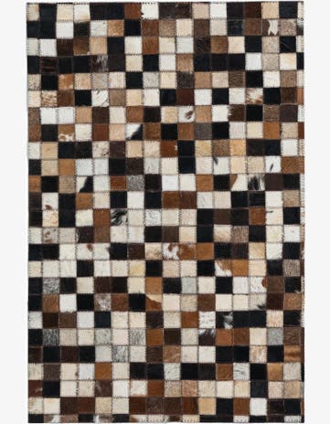 2' x 3' Cowhide Leather Rug