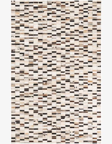 5' x 8' Cowhide Leather Rug