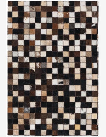 2' x 3' Cowhide Leather Rug