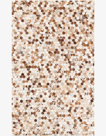5' x 8' Cowhide Leather Rug