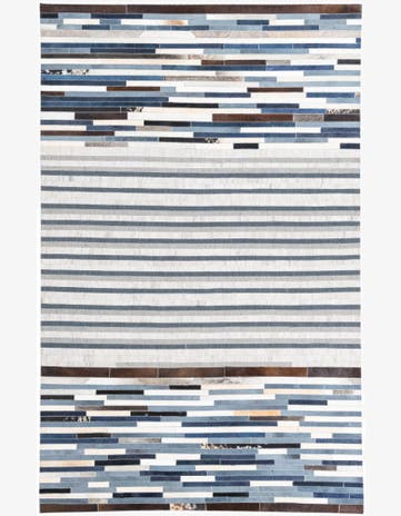 5' 1 x 8' Cowhide Leather Rug