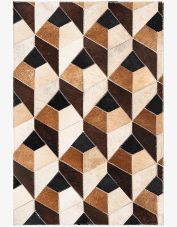 2' x 3' Cowhide Leather Rug