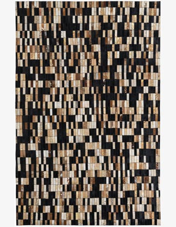 5' 1 x 7' 10 Cowhide Leather Rug