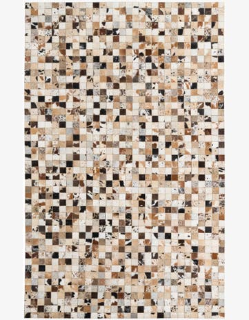 5' x 8' Cowhide Leather Rug