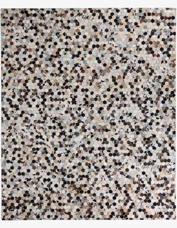 8' 1 x 9' 10 Cowhide Leather Rug