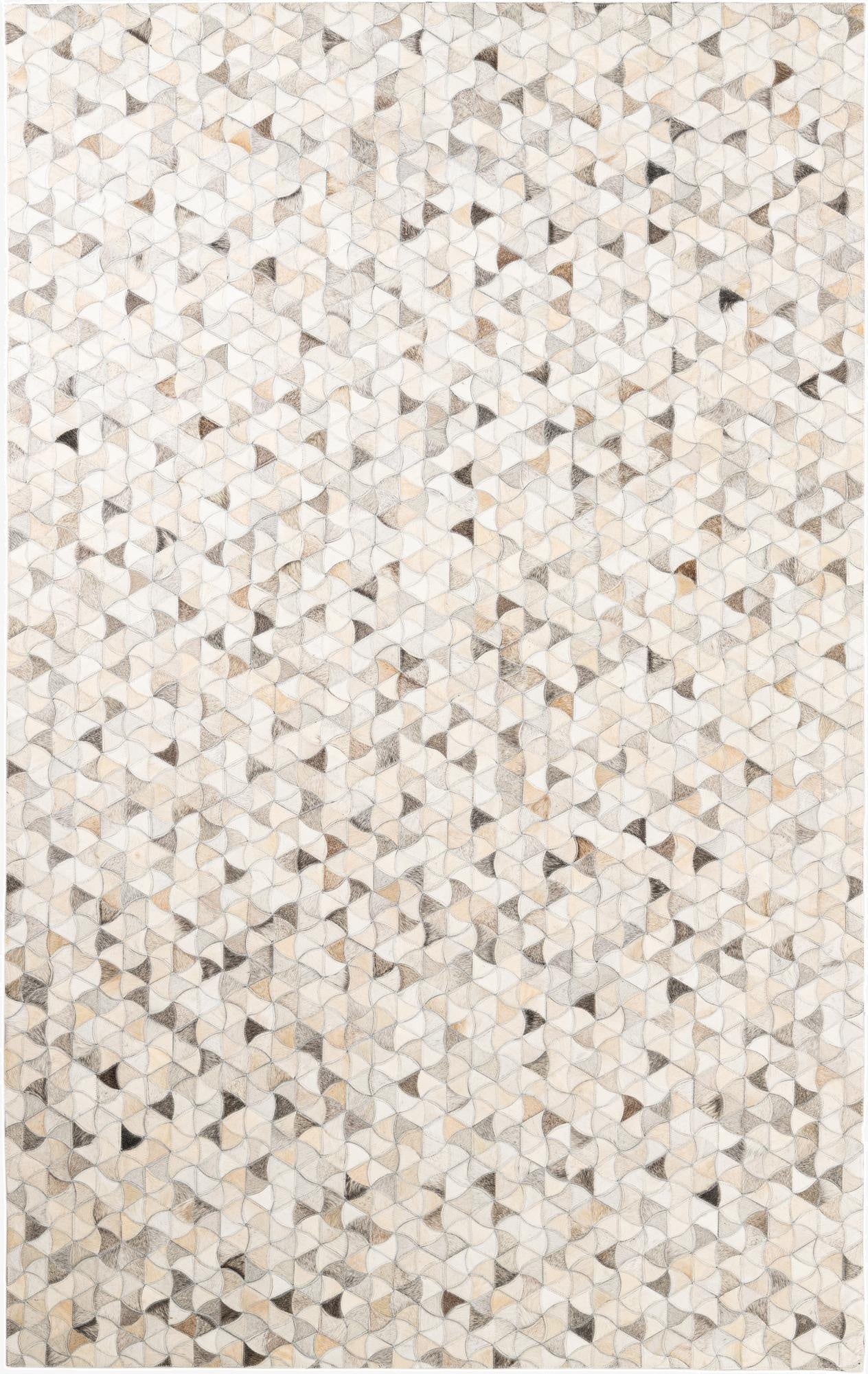 5' x 7' 10 Cowhide Leather Rug